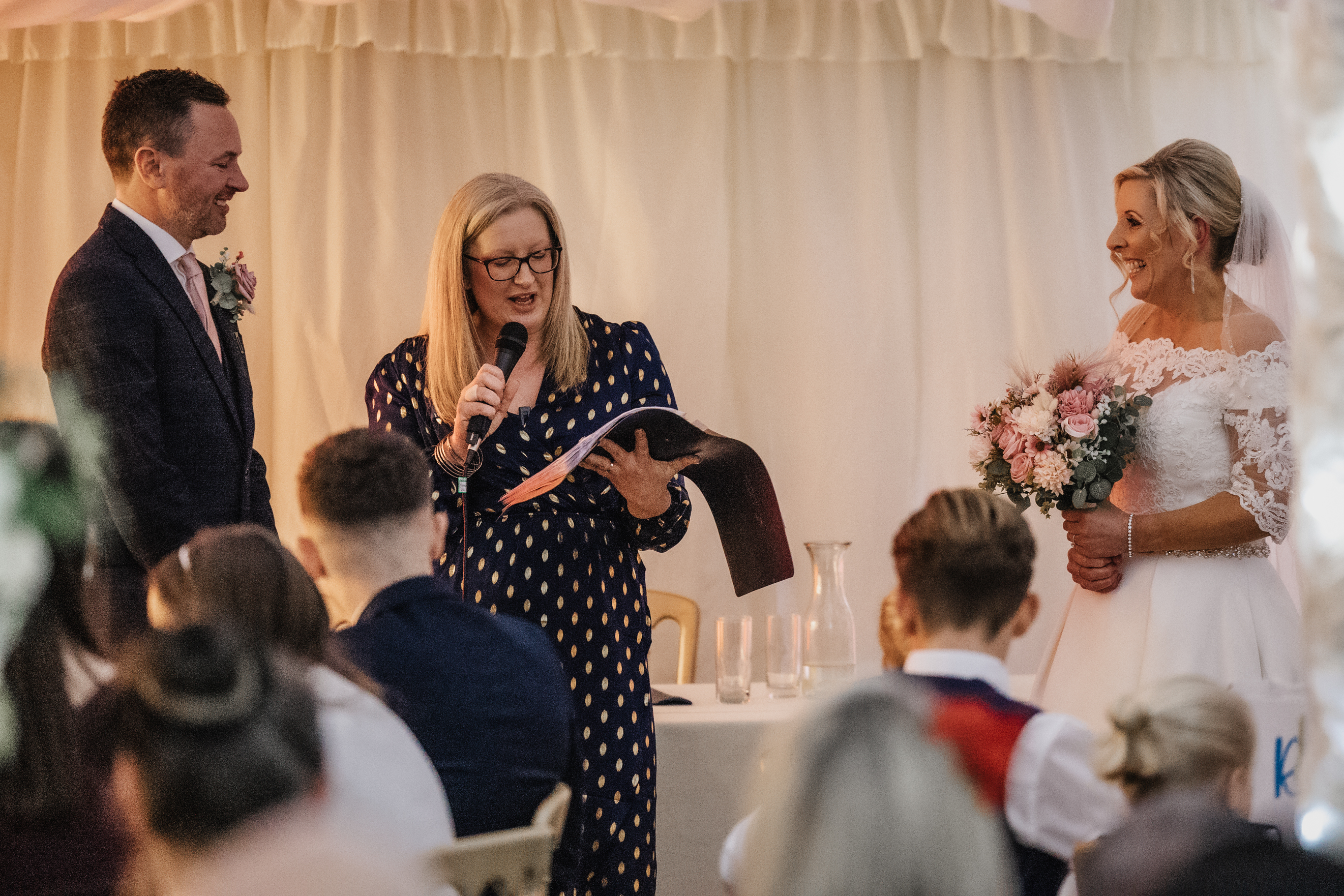 Deb Reed Celebrant Colchester Essex, performing the ceremony at Lauren and Tristans wedding.